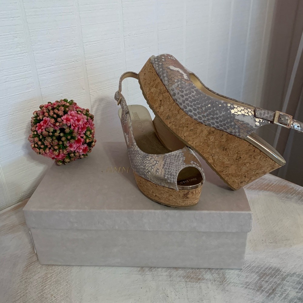 JIMMY CHOO sling back wedge